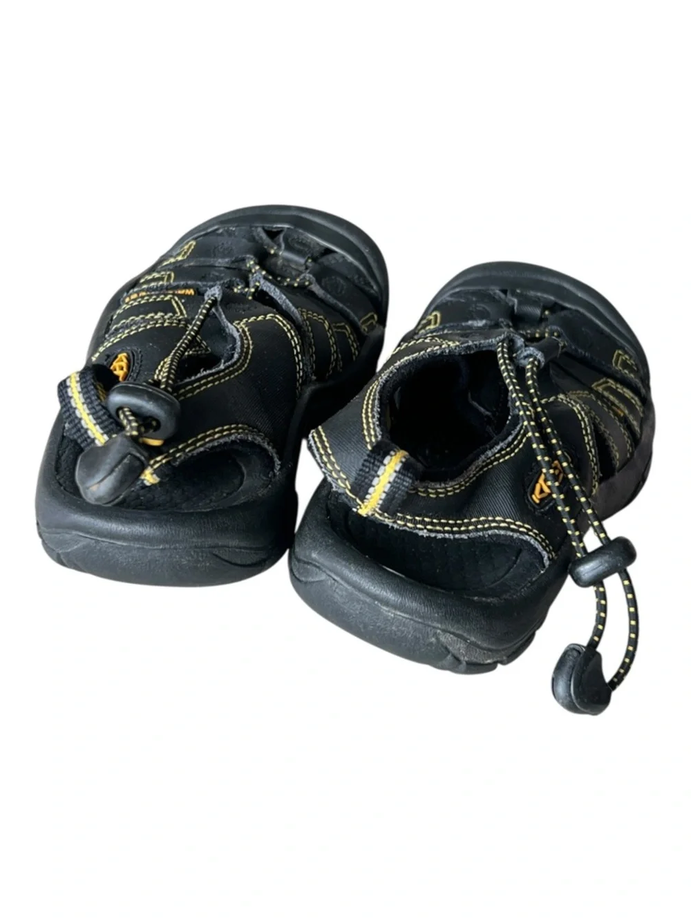 Keen Kids Black with Yellow Trim Waterproof Sandals Size 12